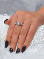 AU Local Luxury Jewelry Shiny Rhinestone Eternity Ring Wedding Party Accessories-1