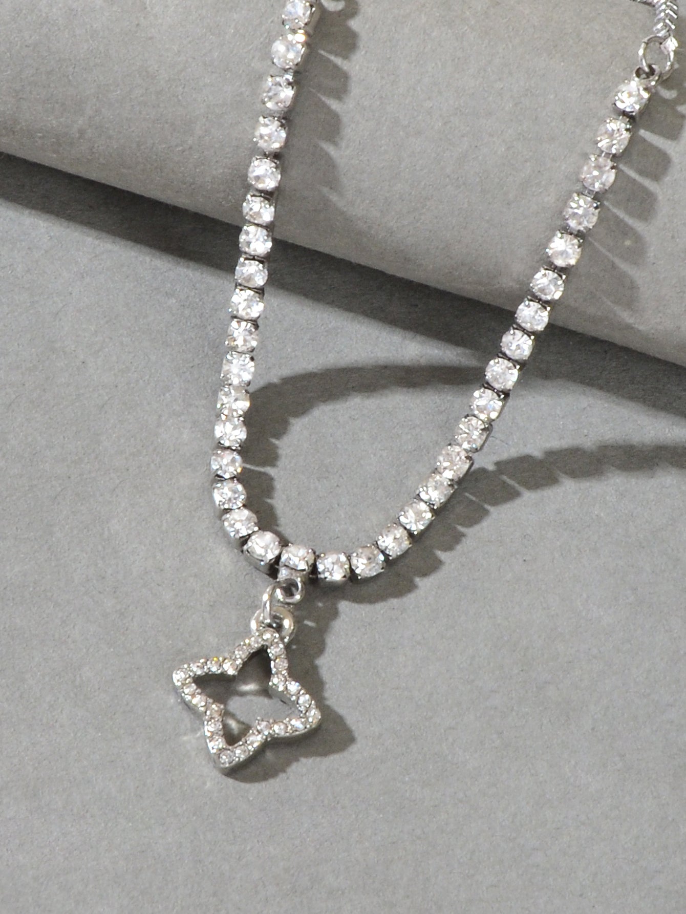 Luxury Full Rhinestone Flower Charm Silver Bracelet Perfect Wedding Gift Jewelry-2