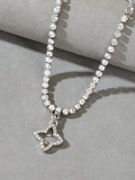 Luxury Full Rhinestone Flower Charm Silver Bracelet Perfect Wedding Gift Jewelry-2