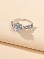 AU Local Luxury Jewelry Shiny Rhinestone Eternity Ring Wedding Party Accessories-2
