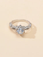AU Local Luxury Jewelry Shiny Rhinestone Eternity Ring Wedding Party Accessories-3