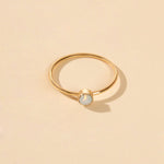 Simple Geometric White Acrylic Decor Gold Finger Wedding Party Wear Ring Jewelry-1