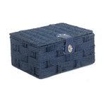 Twisted Blue Paper Storage Basket-1