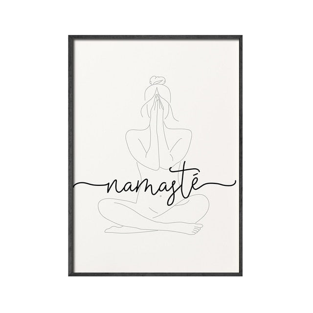 Namaste Manifest – Minimalistischer Yoga Poster