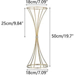 2-Pack Iron Flower Stand Vases Wedding Centerpiece Stands Gold-3