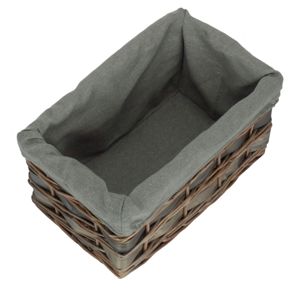 Scandi Home –  Aufbewahrungskorb in Grau mit Innenfutter