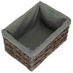 Grey Scandi Storage Basket With Grey Lining-4