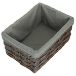 Grey Scandi Storage Basket With Grey Lining-5
