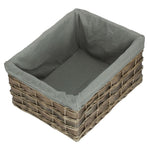 Grey Scandi Storage Basket With Grey Lining-6