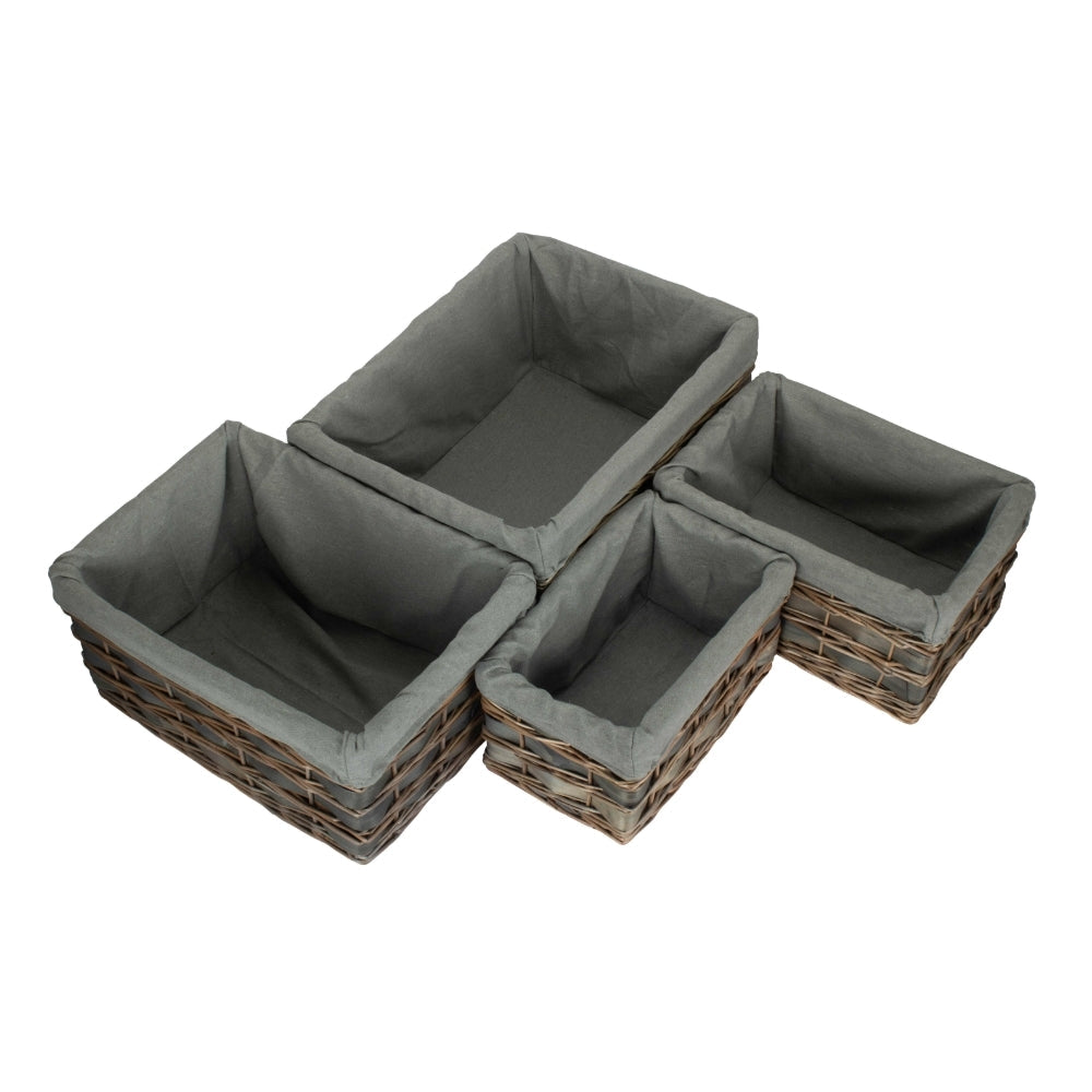 Scandi Home –  Aufbewahrungskorb in Grau mit Innenfutter