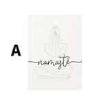 Namaste Manifest – Minimalistischer Yoga Poster
