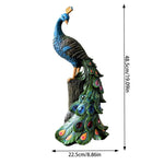 NNETM Solar Peacock Resin Statue Light for Garden Decor-3