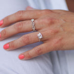 Ring Peace - Sterling Silver Minimalist Peace Symbol Ring-2