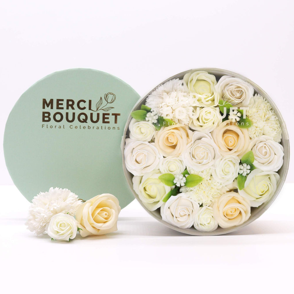 Round Box - Wedding Blessings - White & Ivory-0