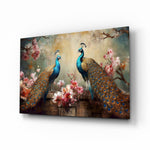Peacock Glass Wall Art-0