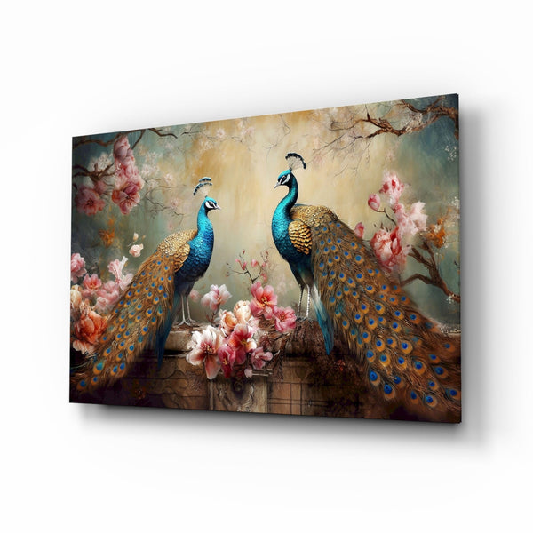 Peacock Glass Wall Art-0